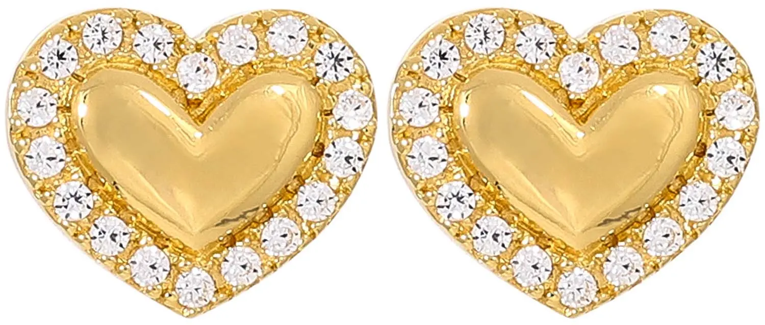 Pendientes - Zirconia Heart