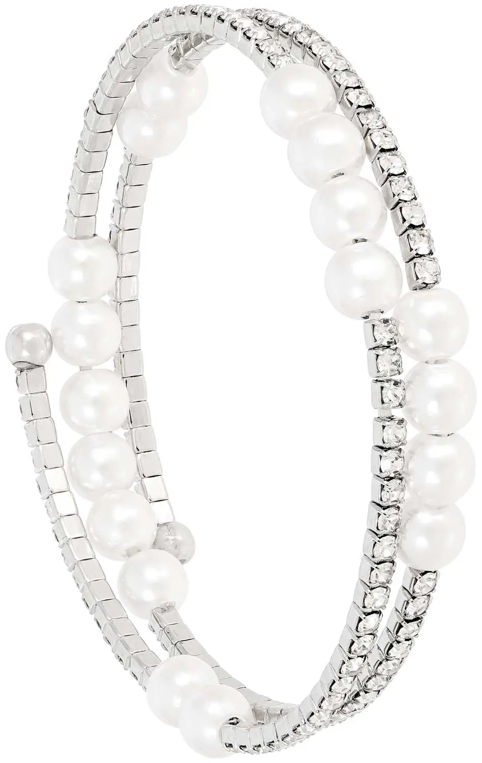 Bransoletka obręcz - Gleaming Pearls