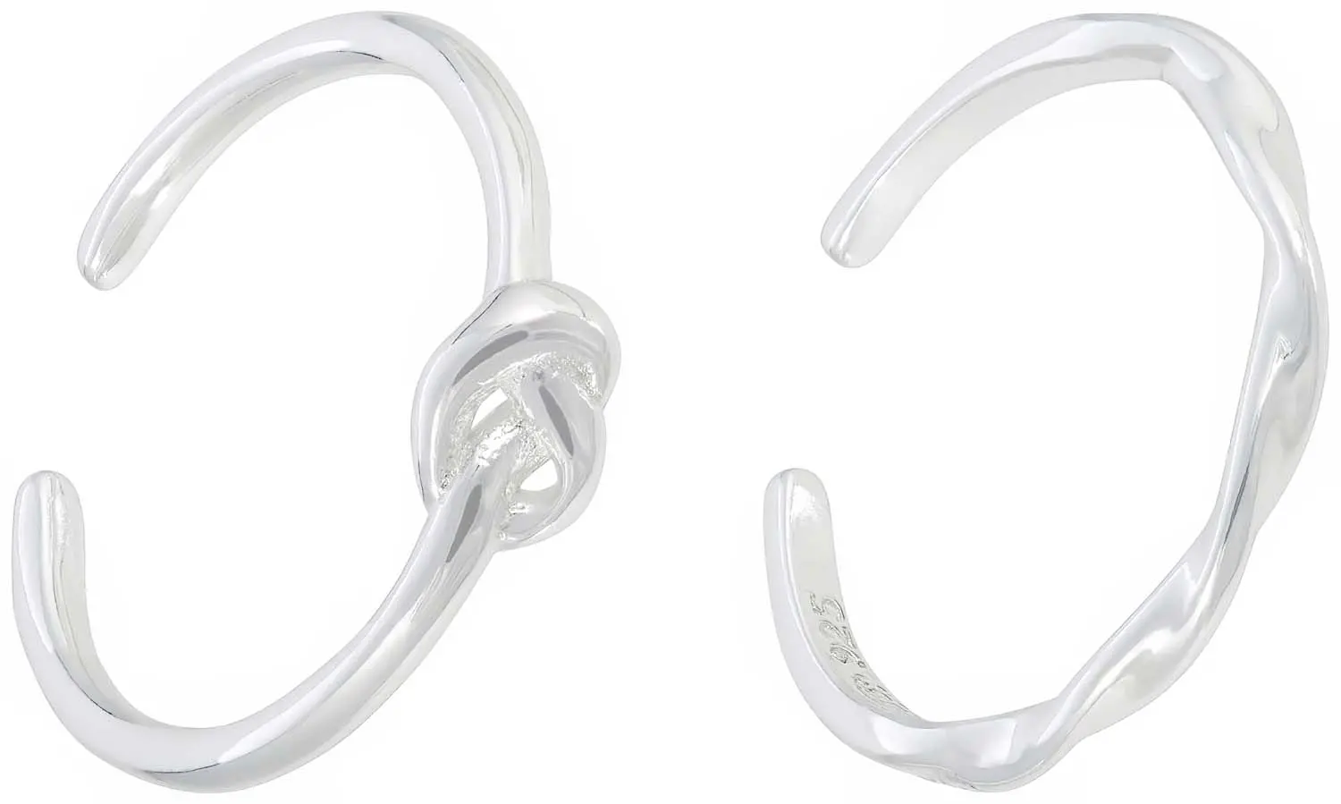  Zehenring-Set - Silver Duo