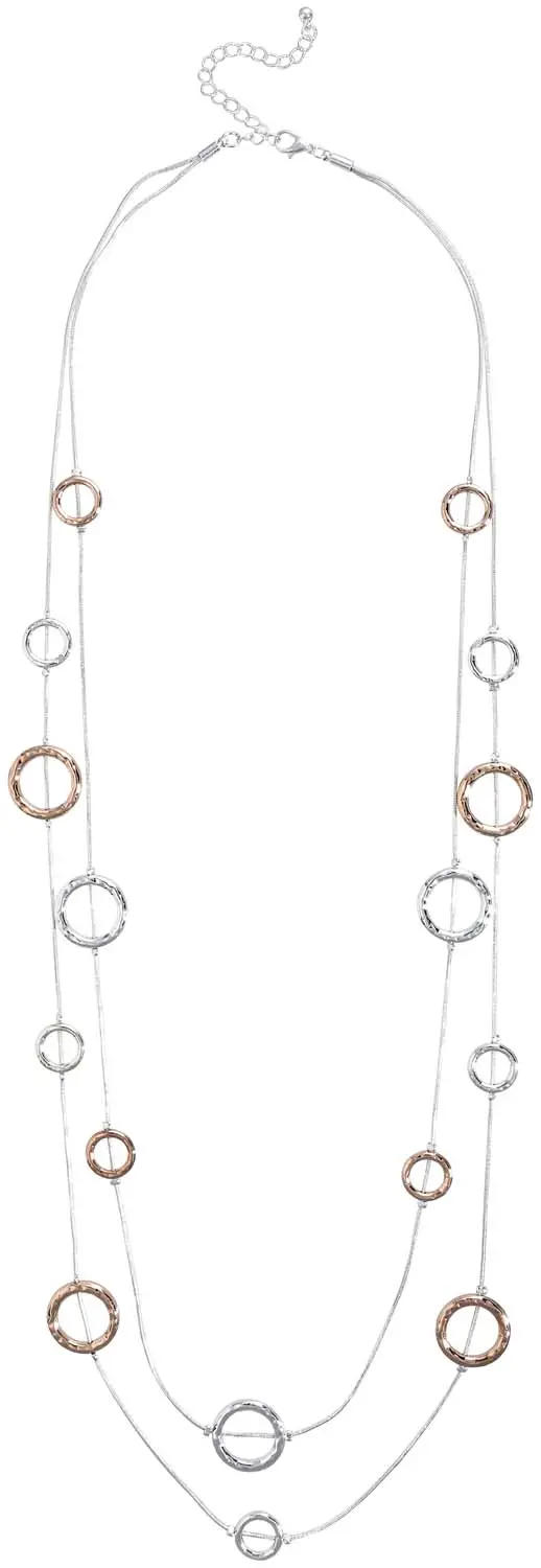 Collier multirangs - Hammered Circles