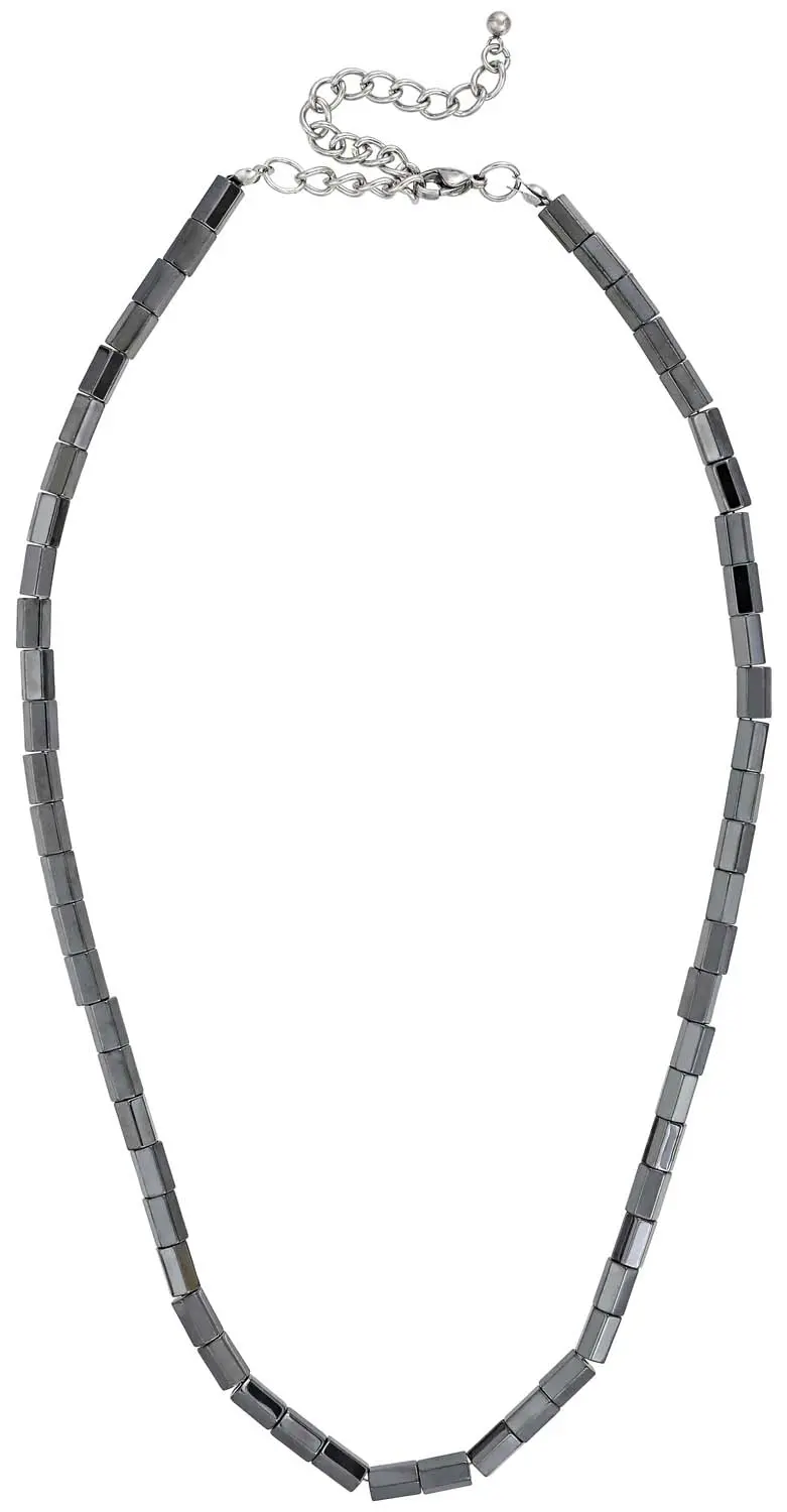 Herenketting - Grey Hematite