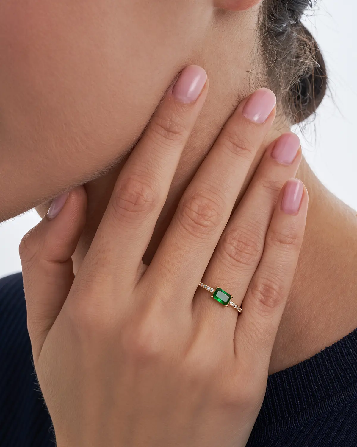 Ring - Green Rectangle