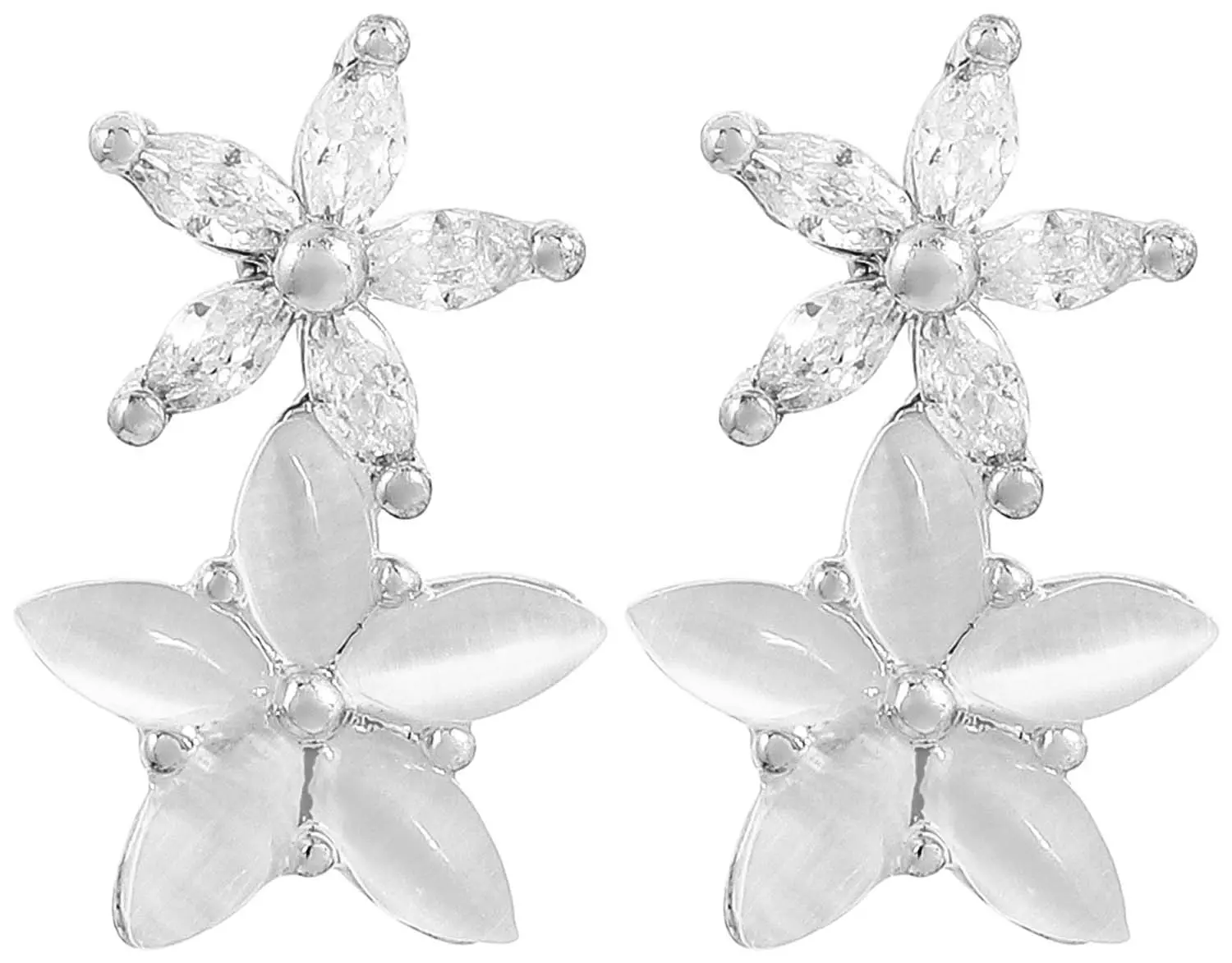 Pendientes - Silver Blossom