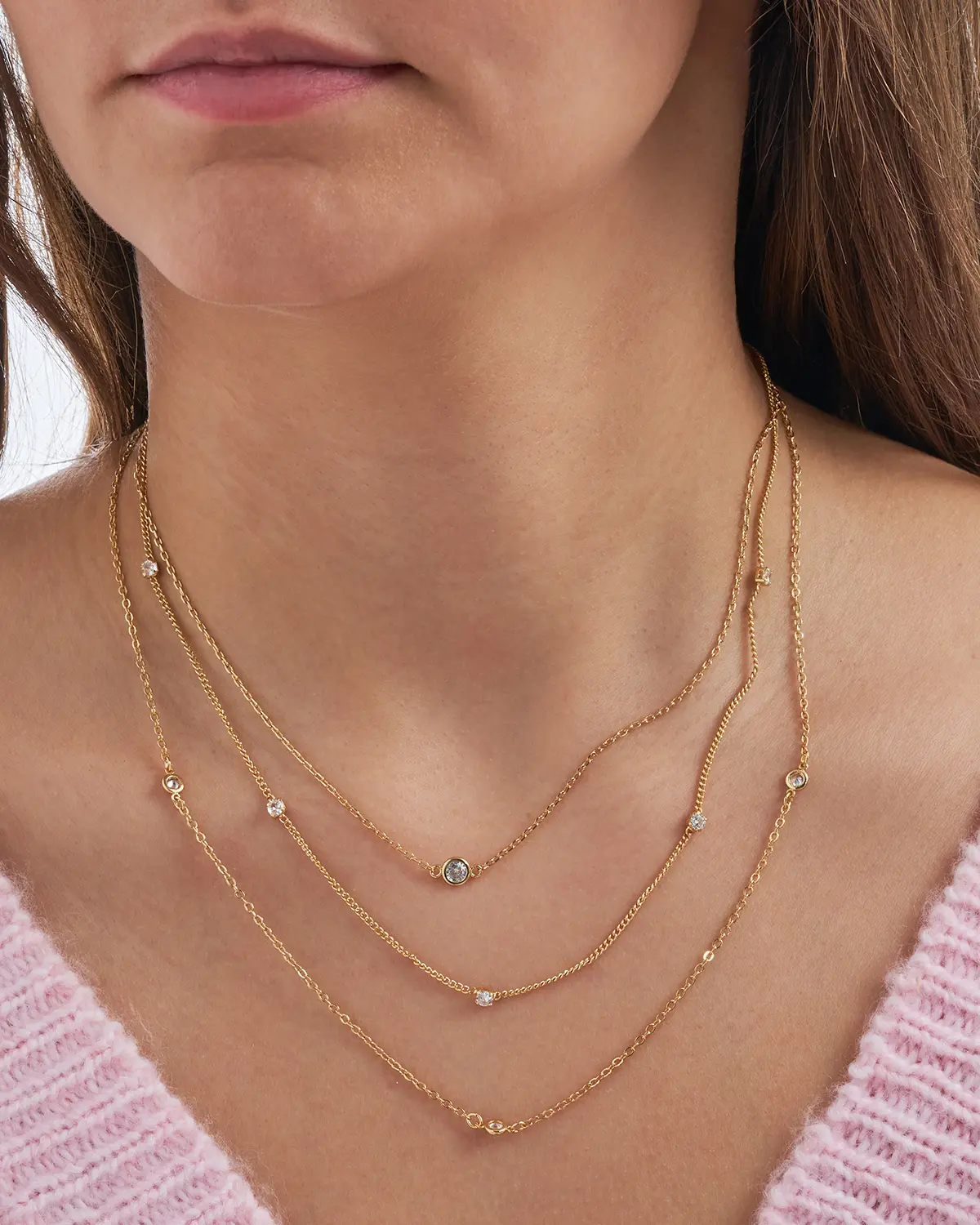 Layering Kette - Golden Sparkle