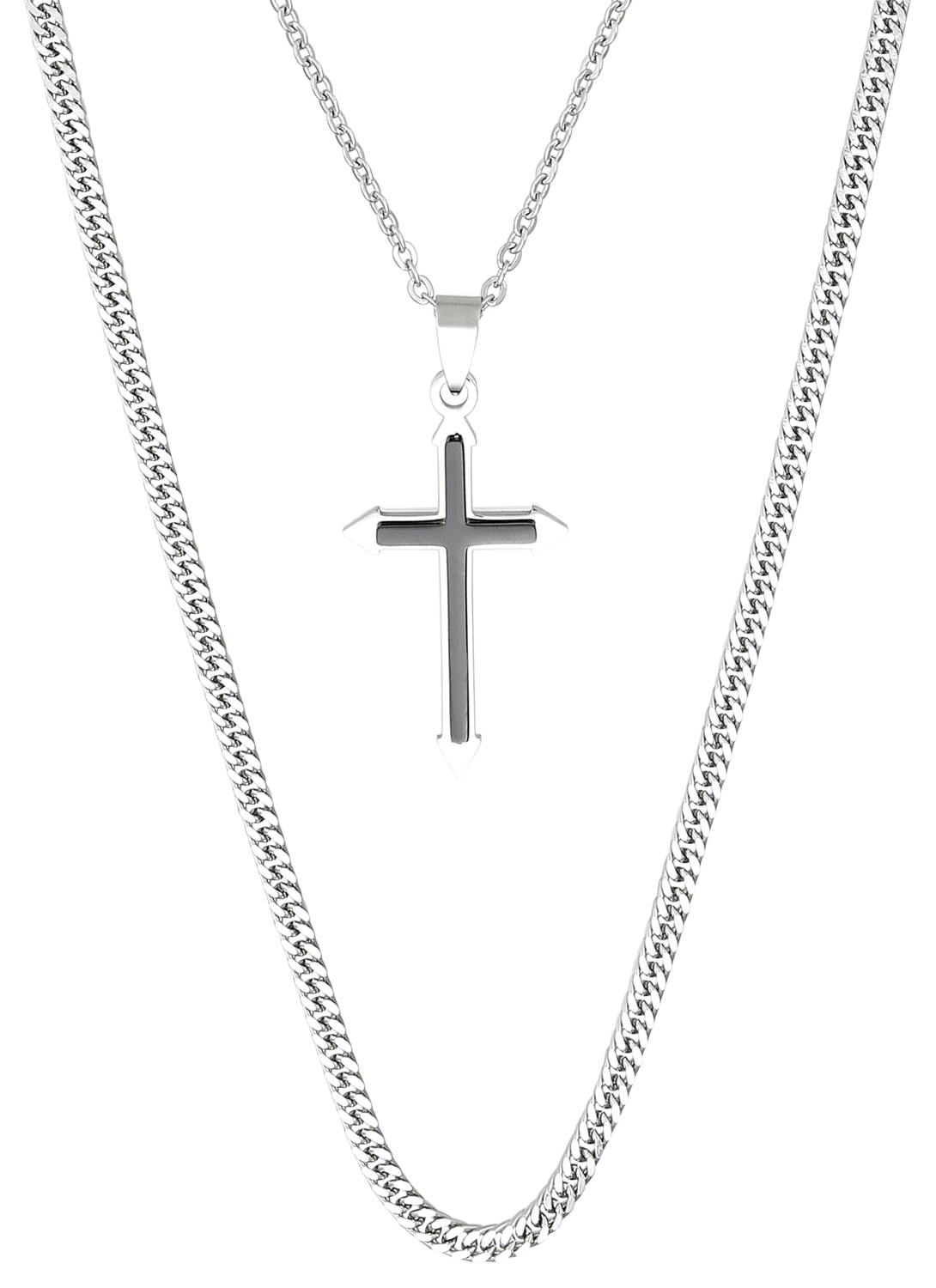 Herren Kette - Black Crossed