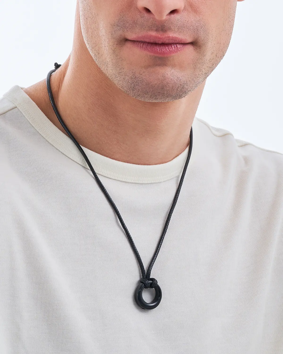 Herren Kette - Black Circle