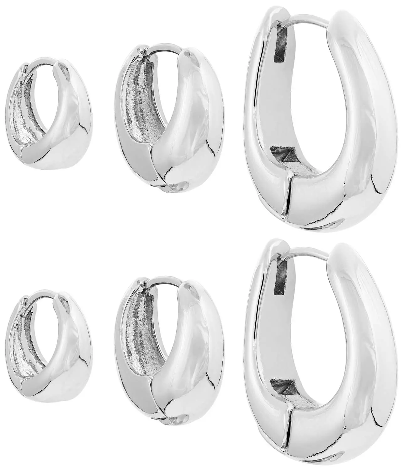 Set de aros - Silver Shine