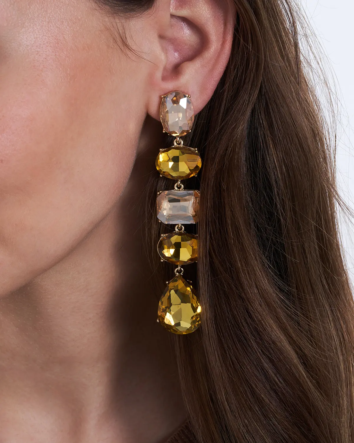 Boucles d'oreilles clips - Yellow Statement