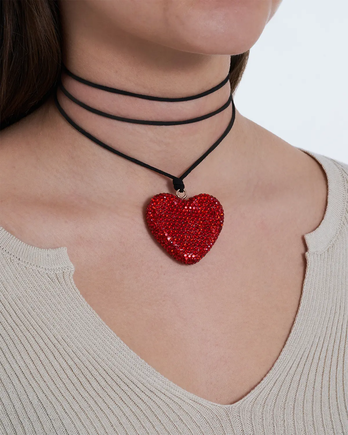 Collier ras du cou - Red Heart