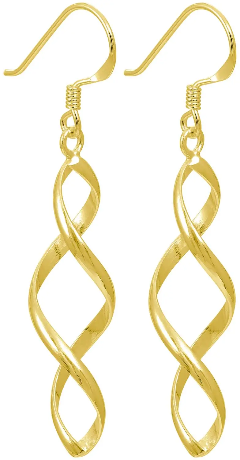 Pendientes largos - Golden Swirl