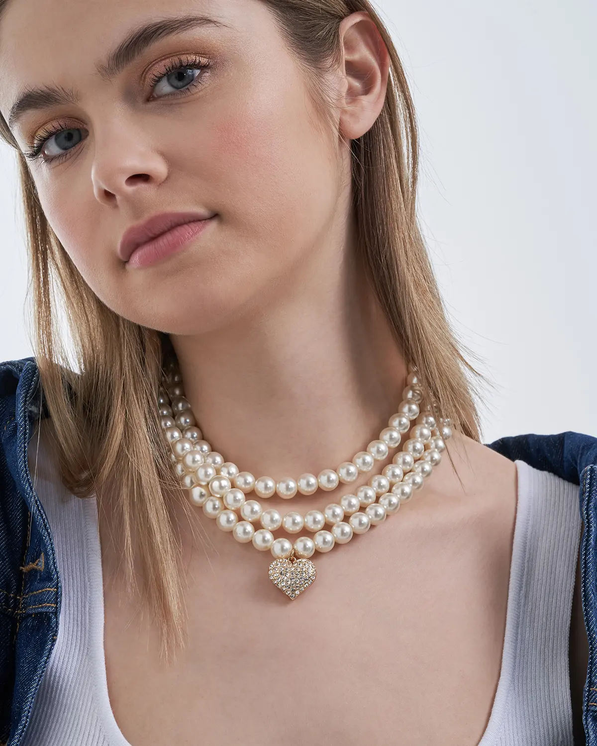 Collana stratificata - Pearl Heart