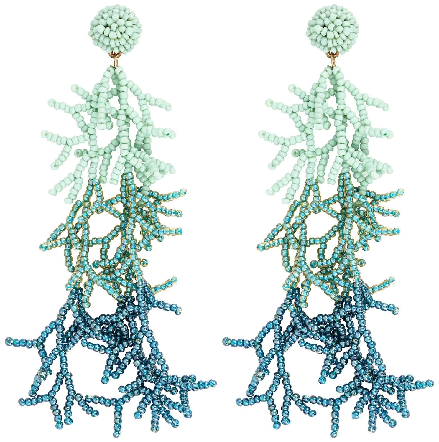 Clous d'oreilles - Mint Corals