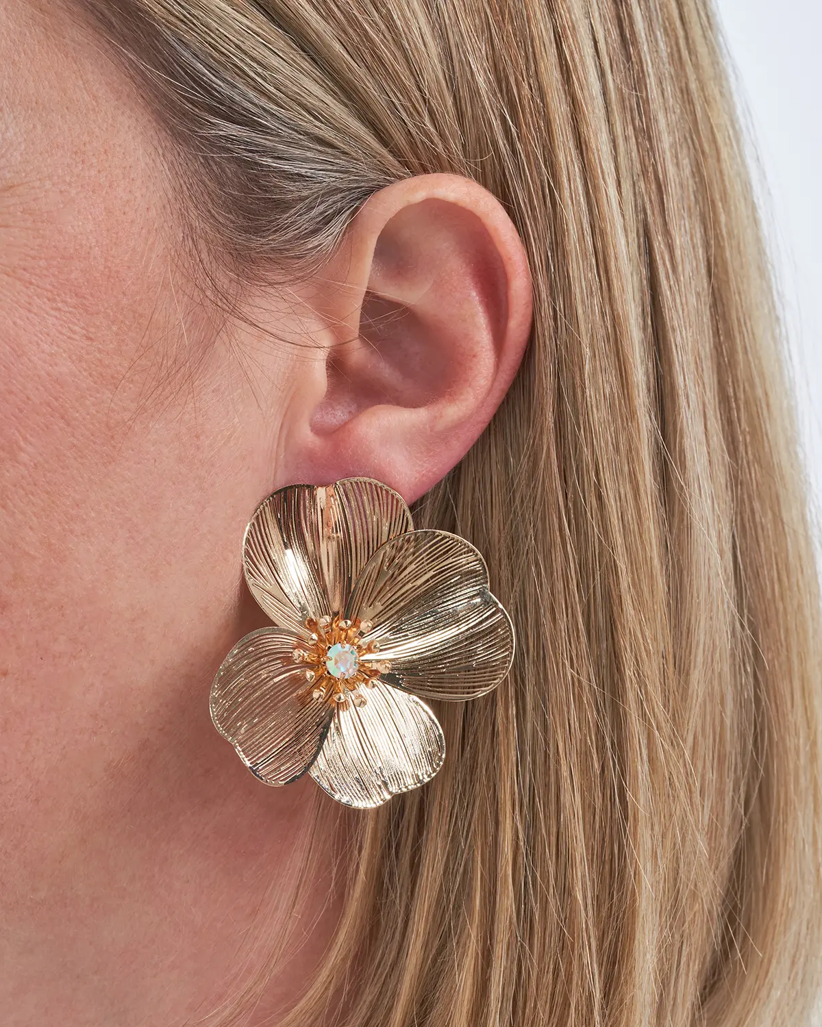 Boucles d'oreilles clips - Golden Petals