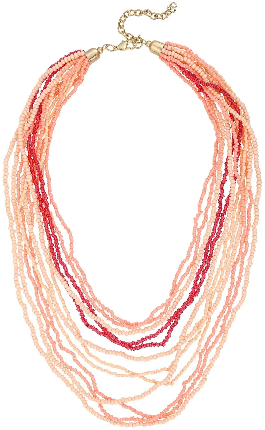 Collier multirangs - Funky Peach