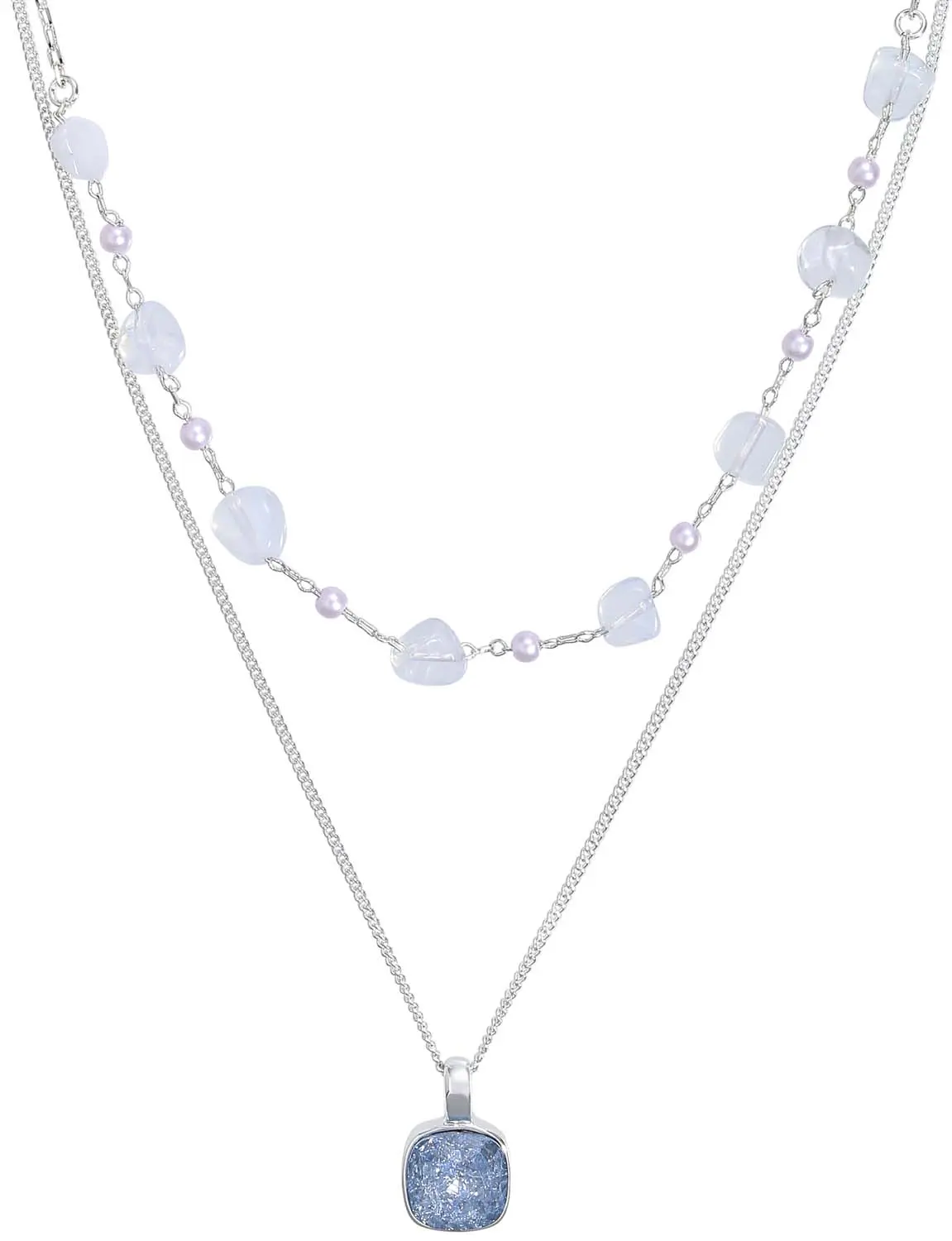 Collana stratificata - Moonstone Gleam