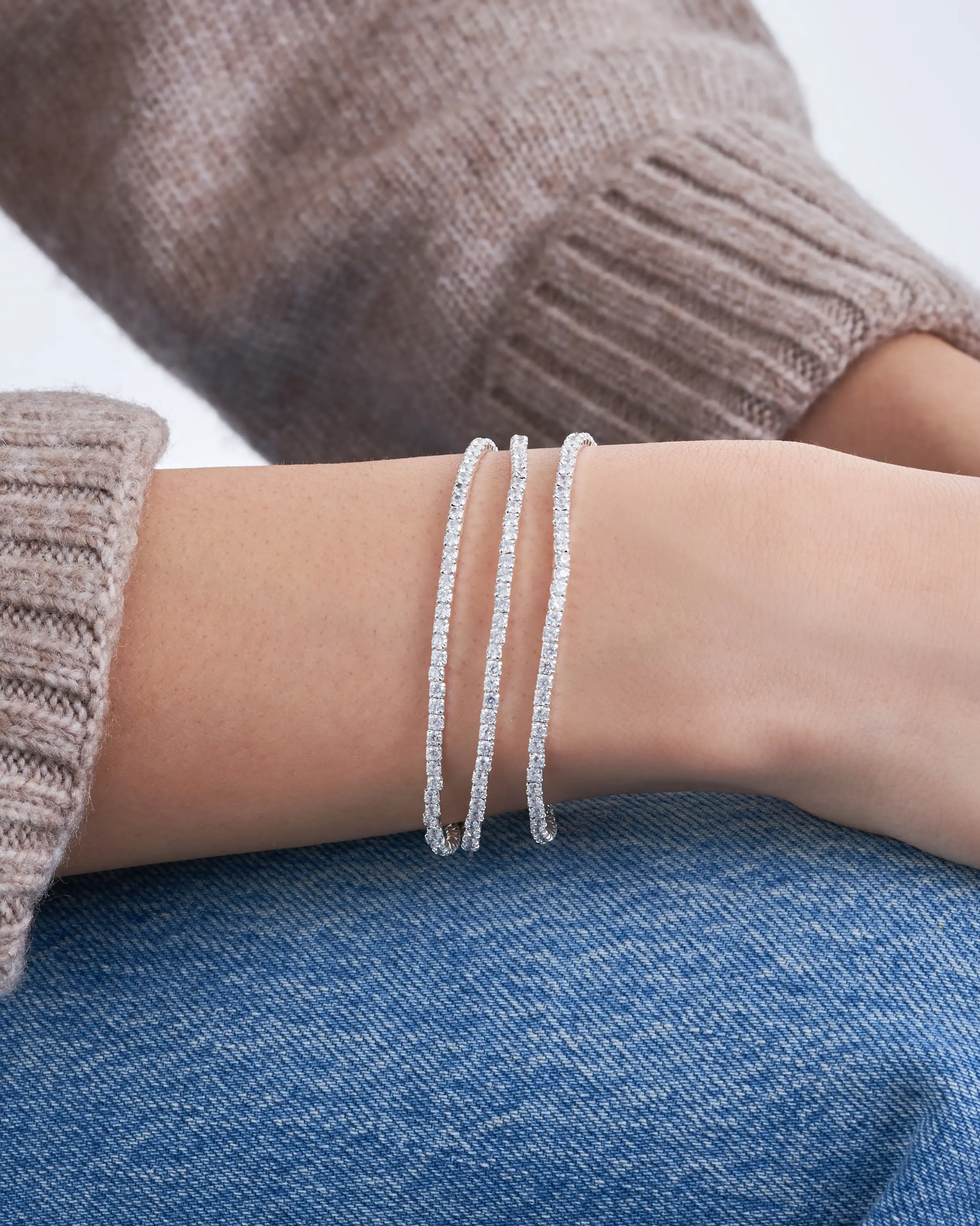 Armband-Set - Glossy Silver