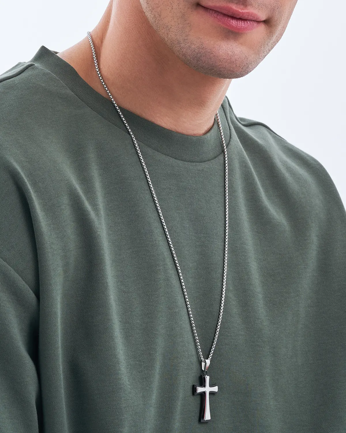 Herren Kette - Shiny Cross