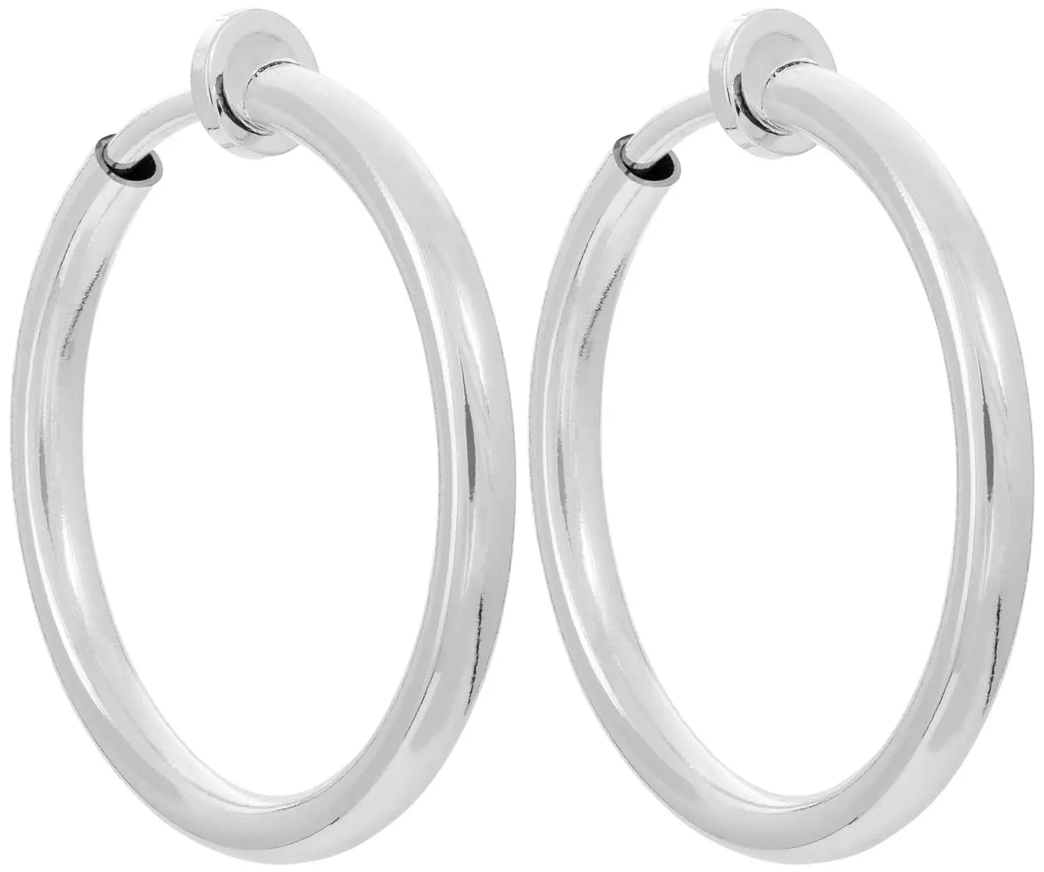 Boucles d'oreilles clips - Silver Hoops