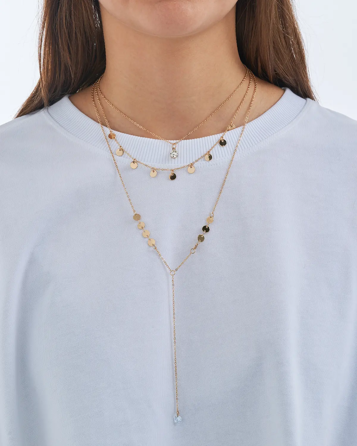 Layering Kette - Golden Plates