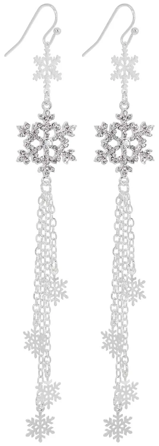 Pendientes largos - Sparkling Snowflake